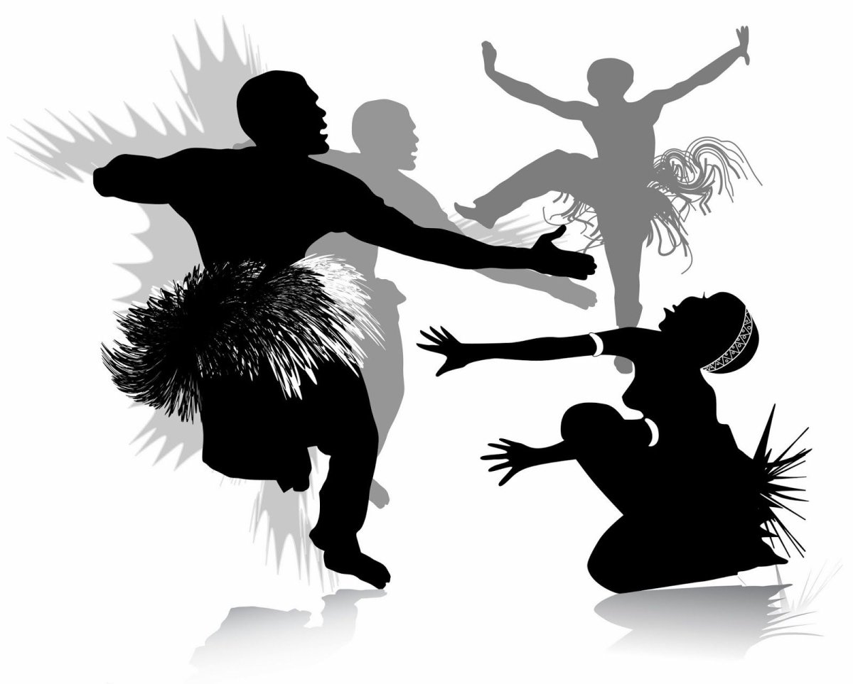 Силуэт народного танцора