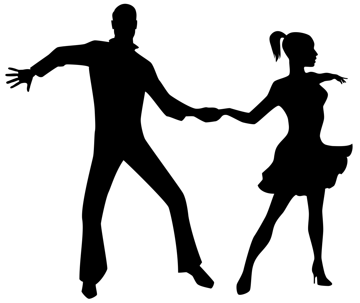 Силуэт танцующей девушки