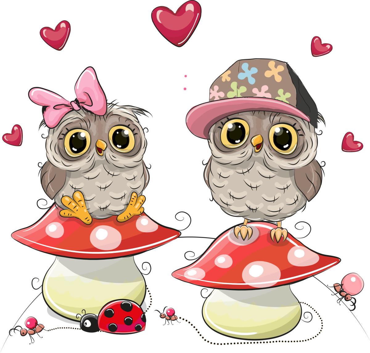 Совы мультяшные