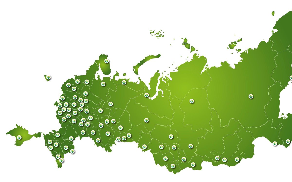 Карта РФ без фона