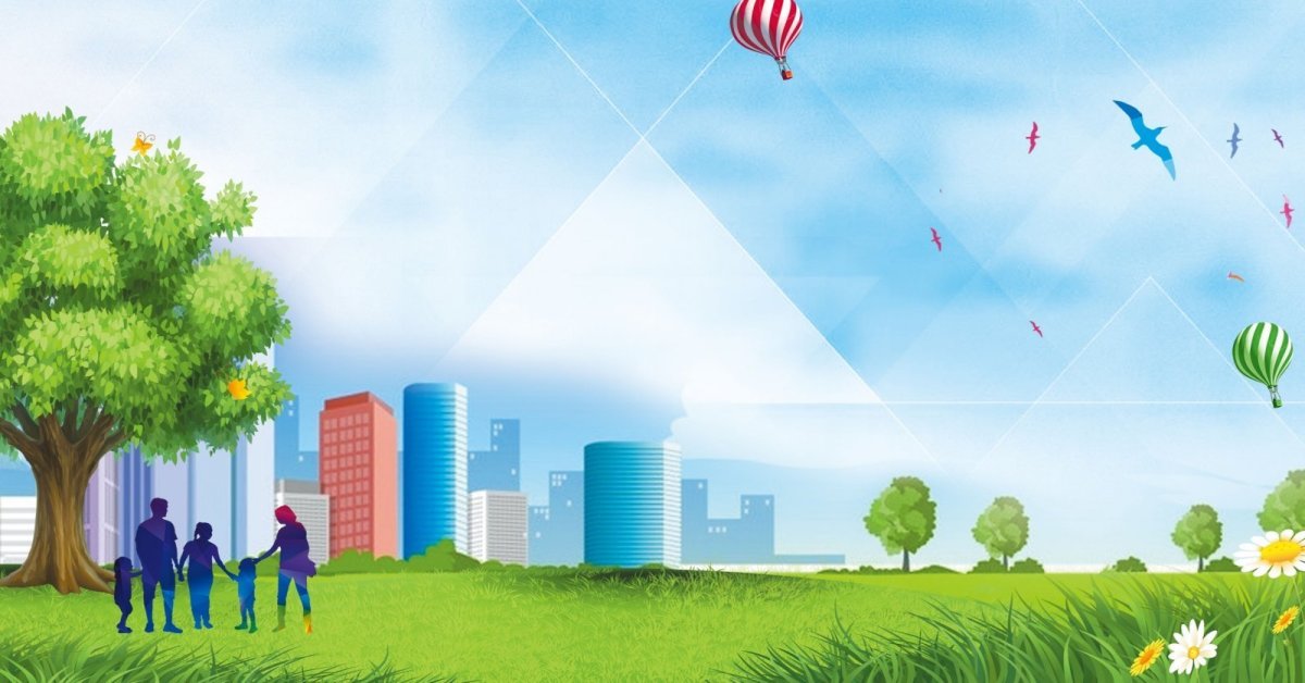 Современный летний город фон