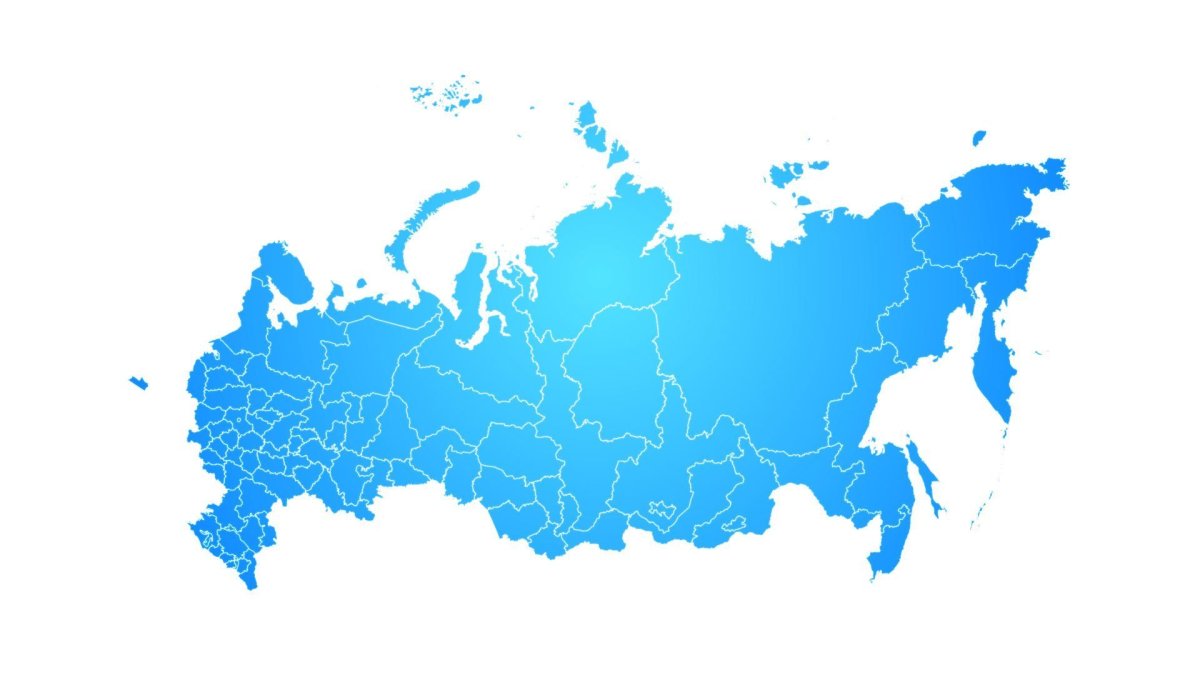 Карта России на прозрачном фоне