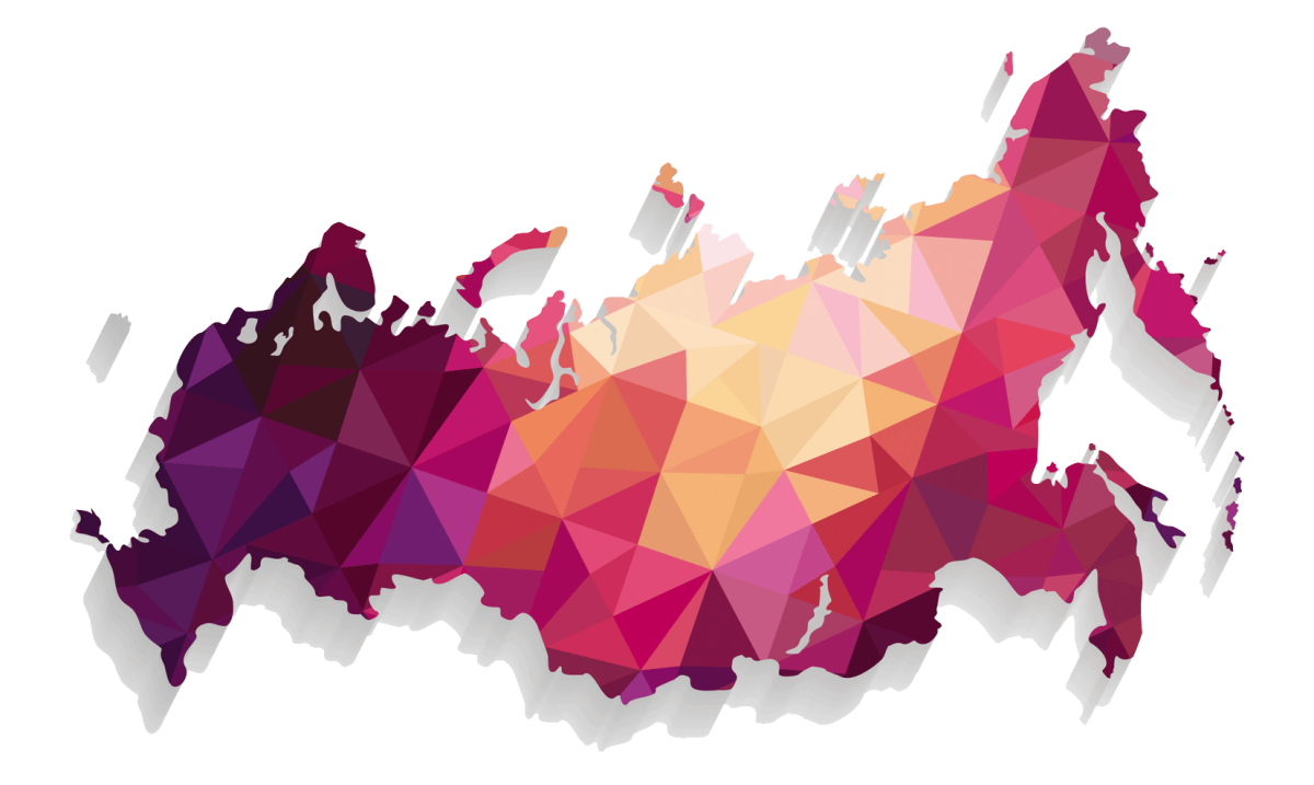 Карта России разноцветная