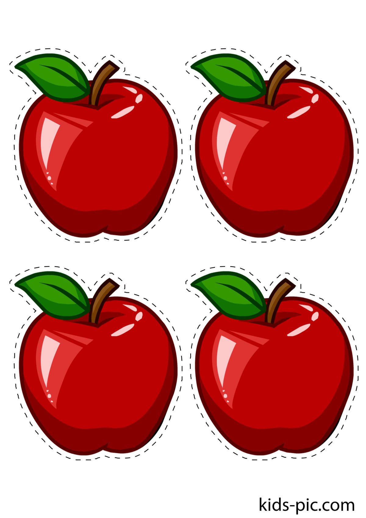 Раздаточный материал яблоки