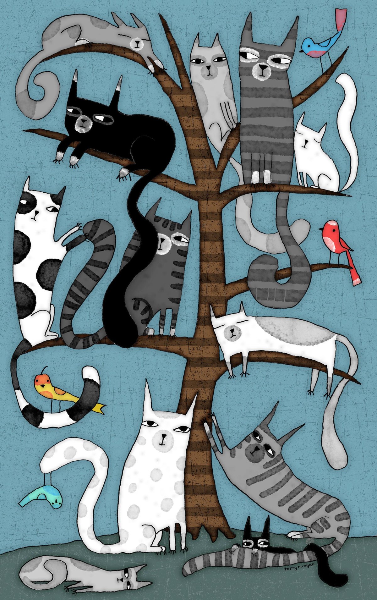 Terry Runyan кошачье дерево