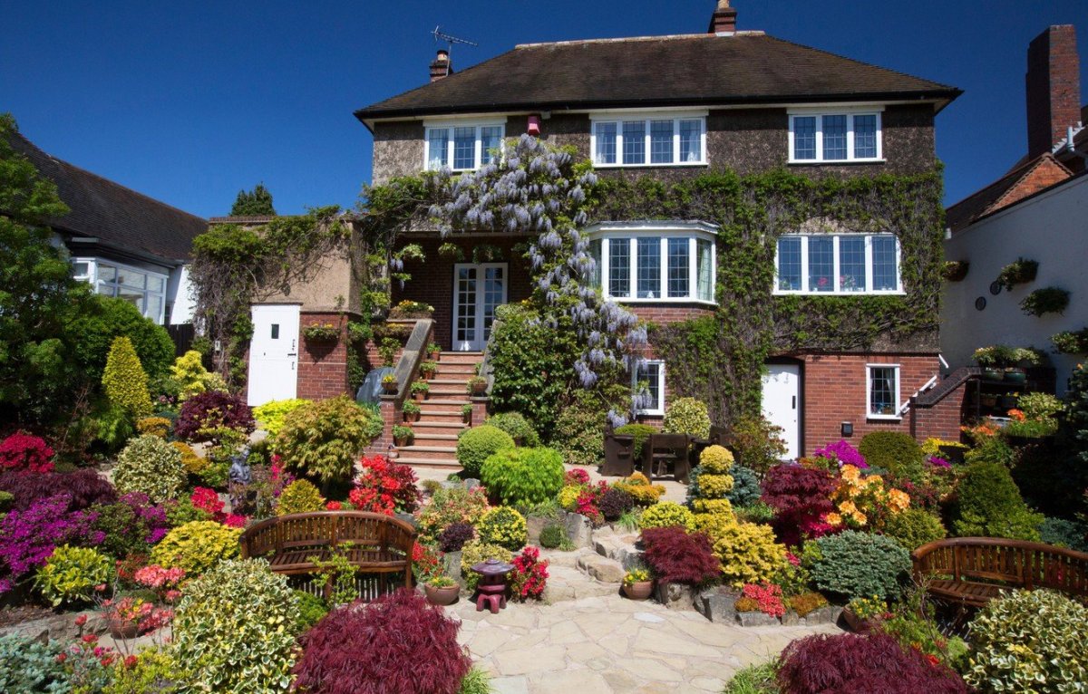 Сад с цветами