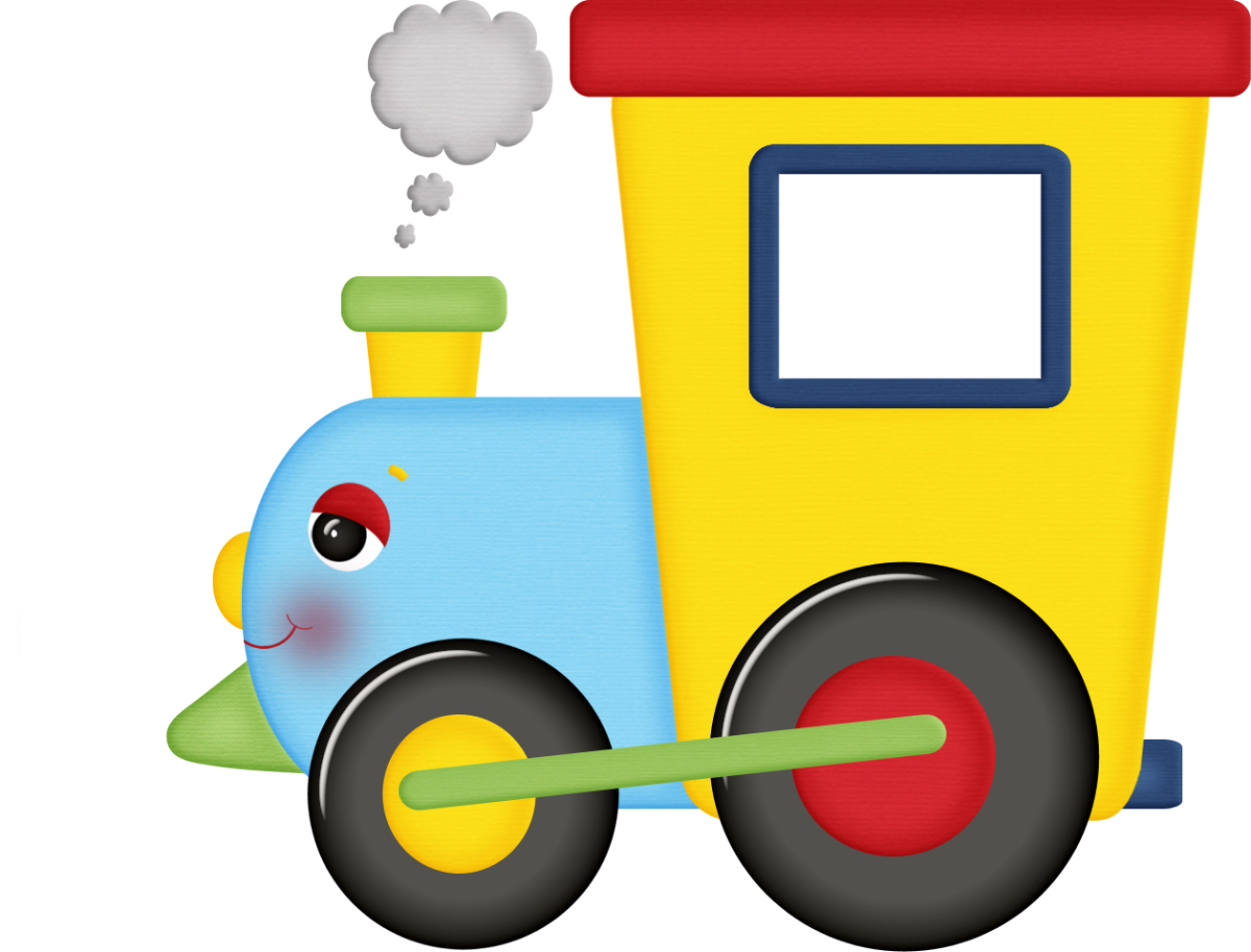 Детский паровозик в профиль