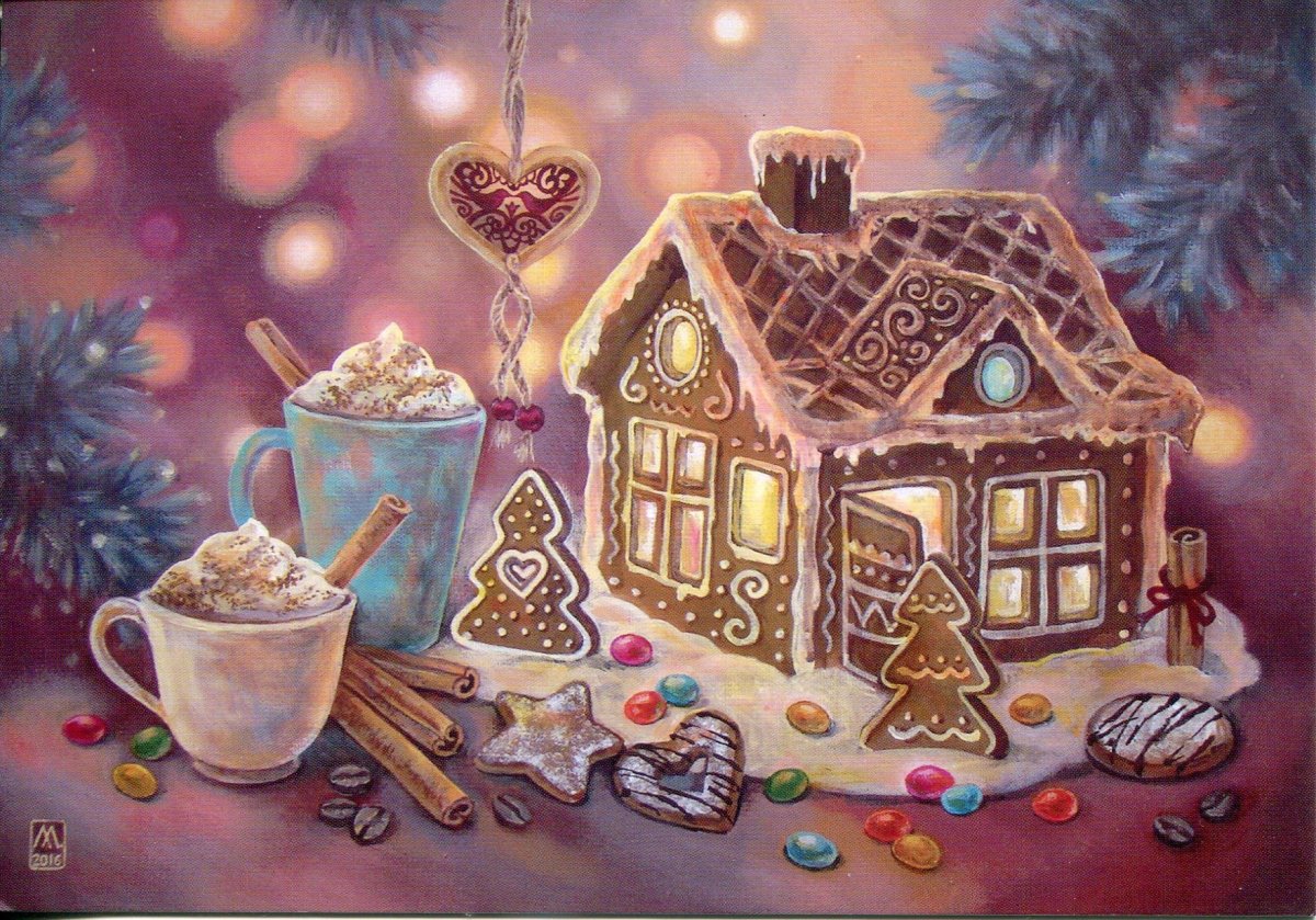 Уютные рисунки маркерами