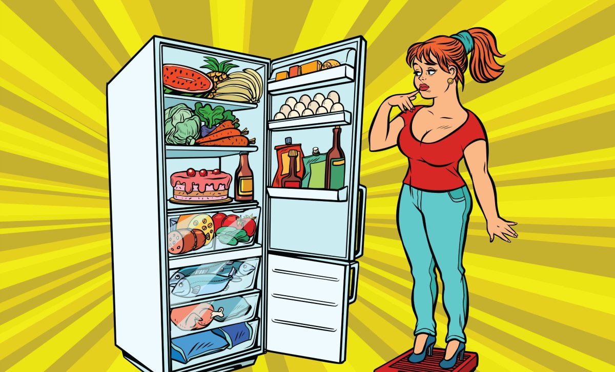 Холодильник с едой для детей