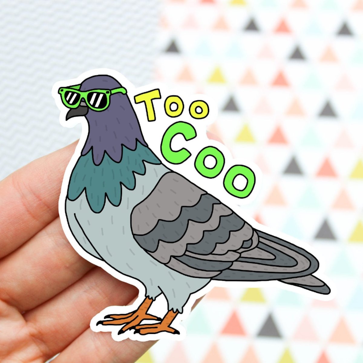 Голубь фломастерами