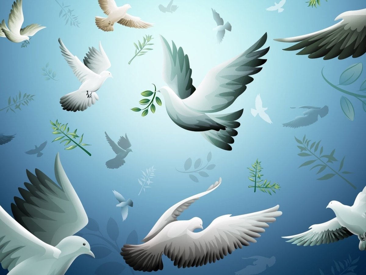 Фон с голубями