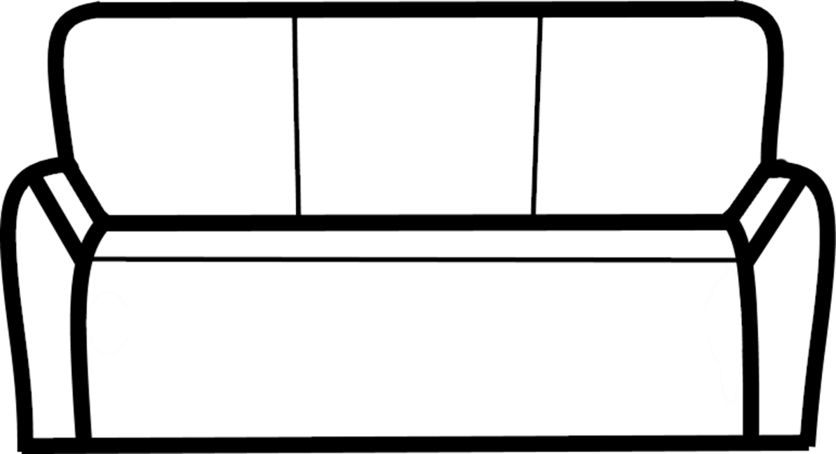 Диван сбоку вектор