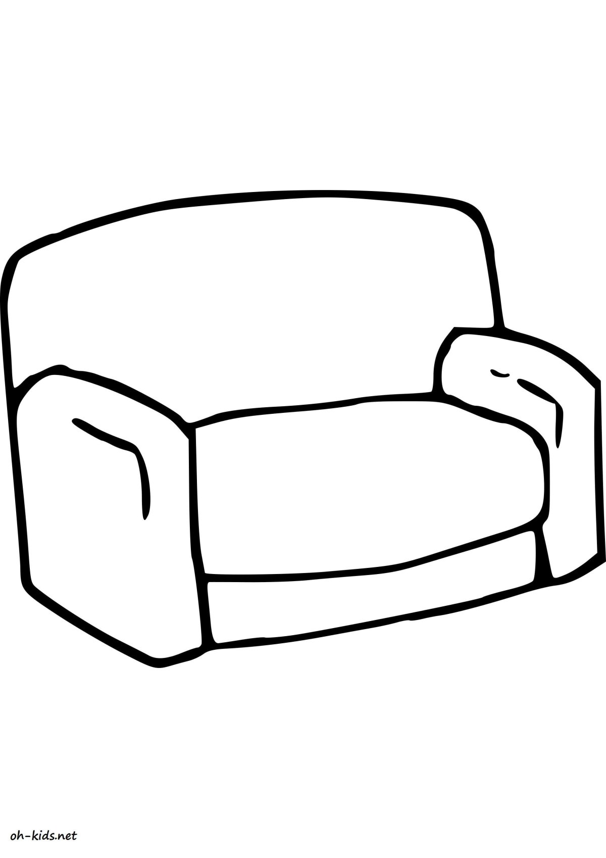 Раскраска диван