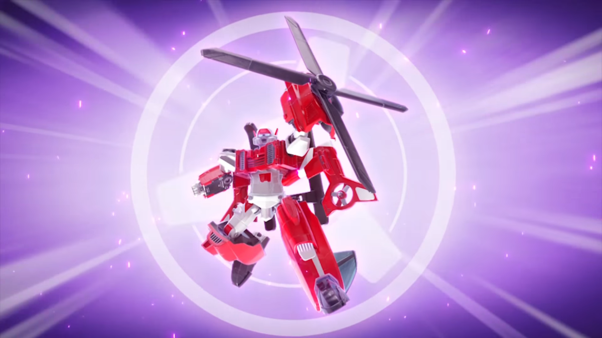 Тобот красный вертолет