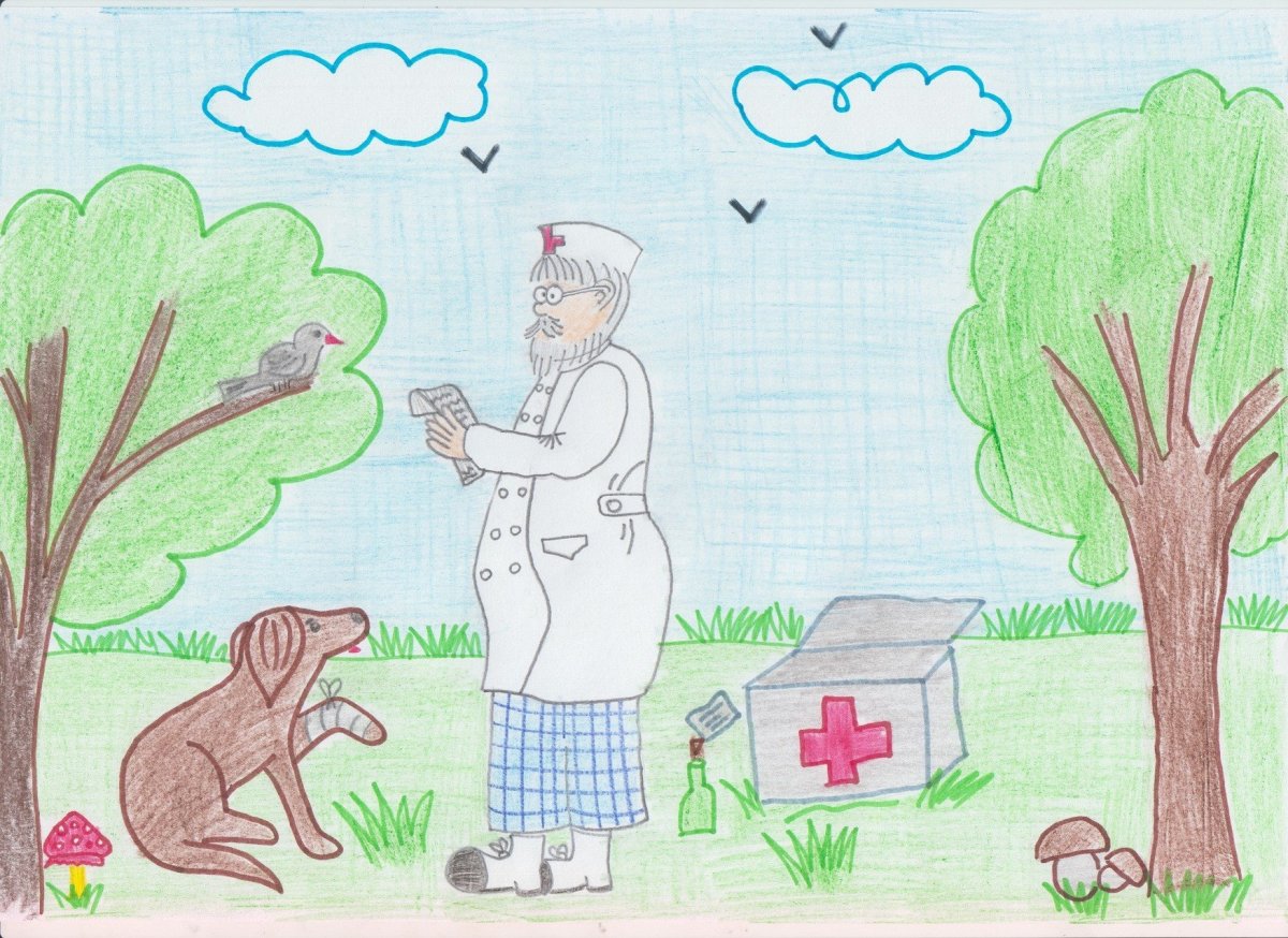 Доктор Айболит на прозрачном фоне