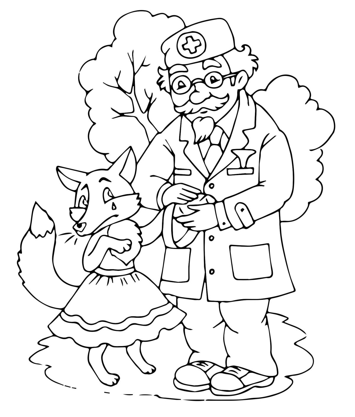 Айболит Чуковский рисунок детский