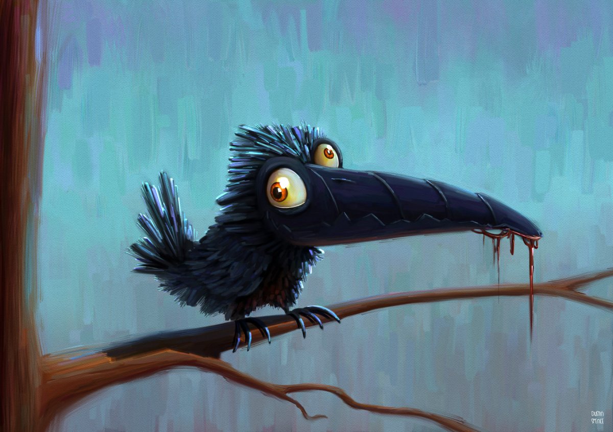 Смешная ворона