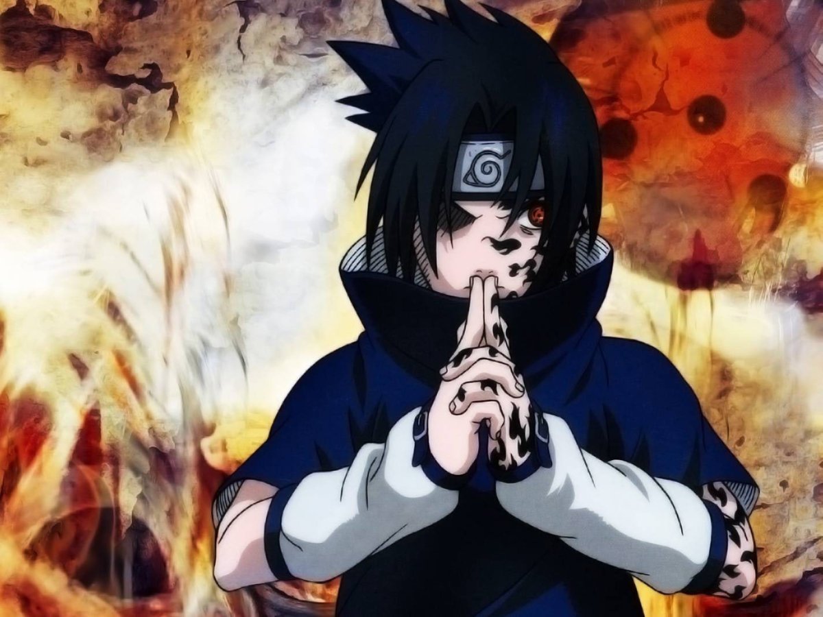 Аниме на аву Наруто и Саске Учиха