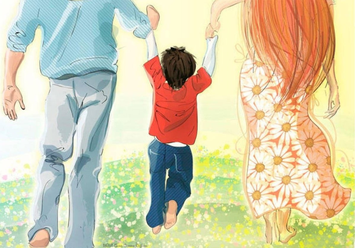 Родители и дети арт