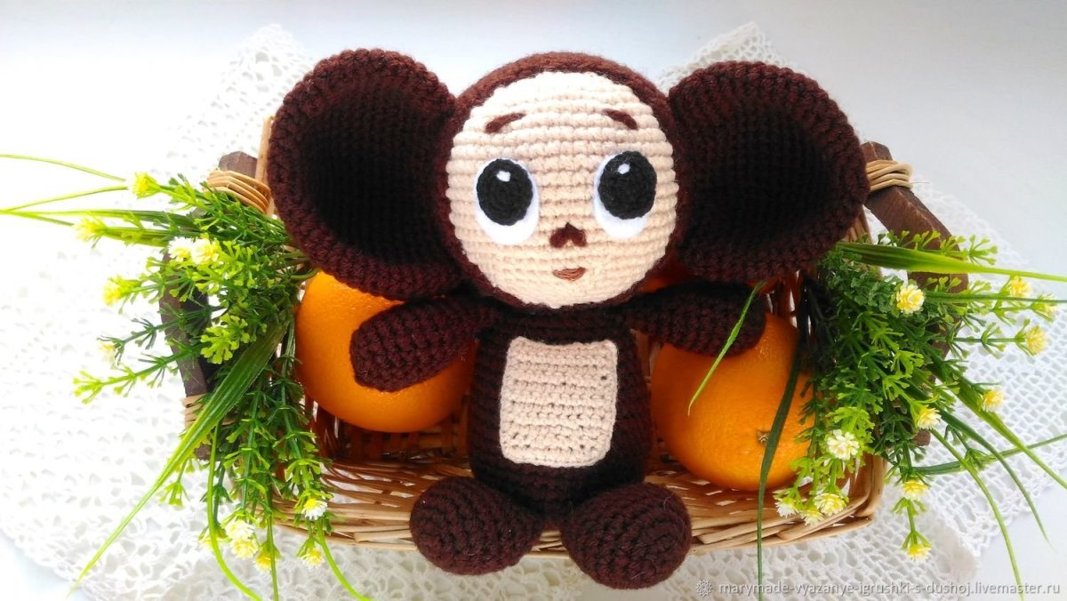 Амигуруми крокодил Гена и Чебурашка