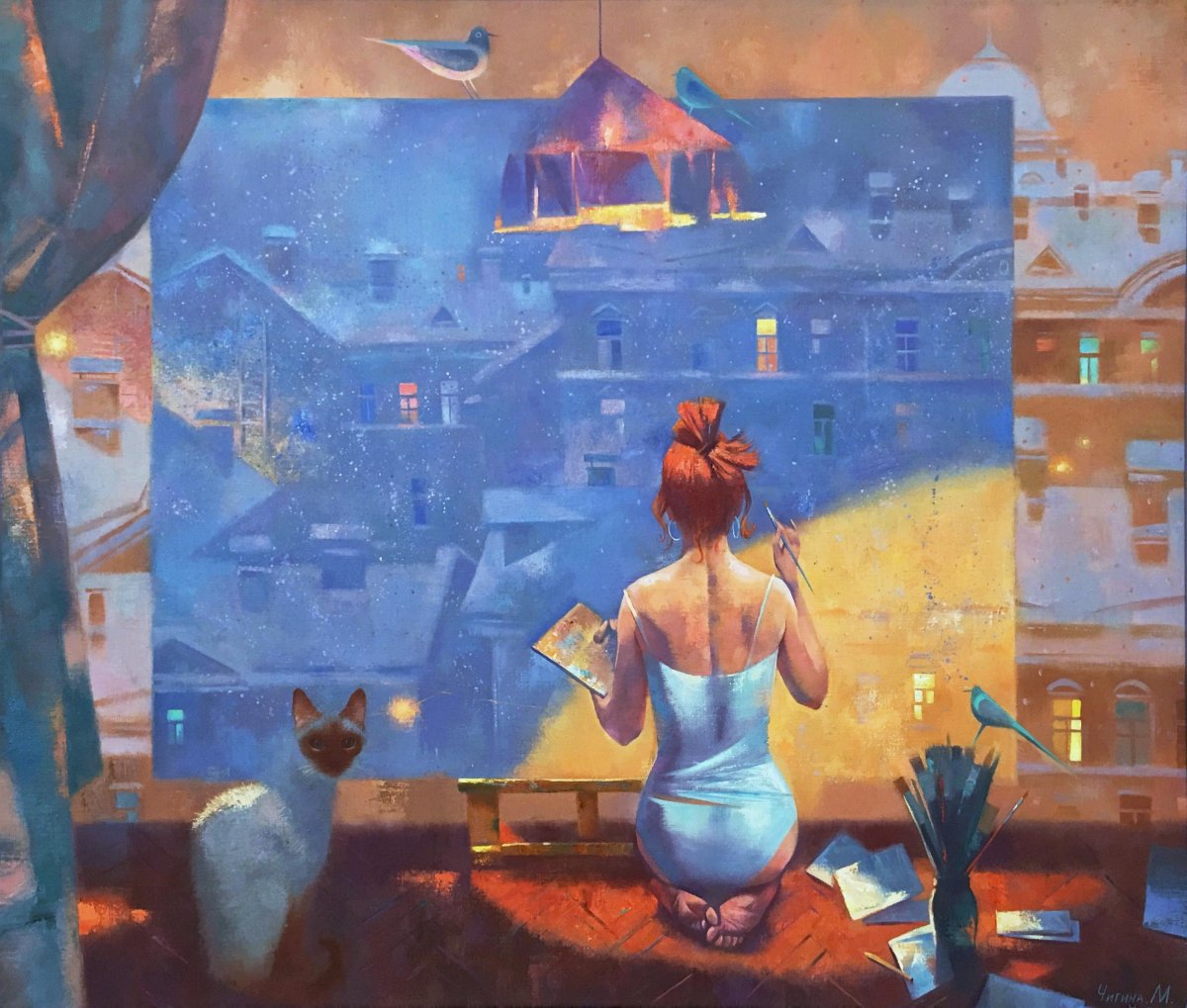 Живопись Демиденко Сергей картина теплые объятия