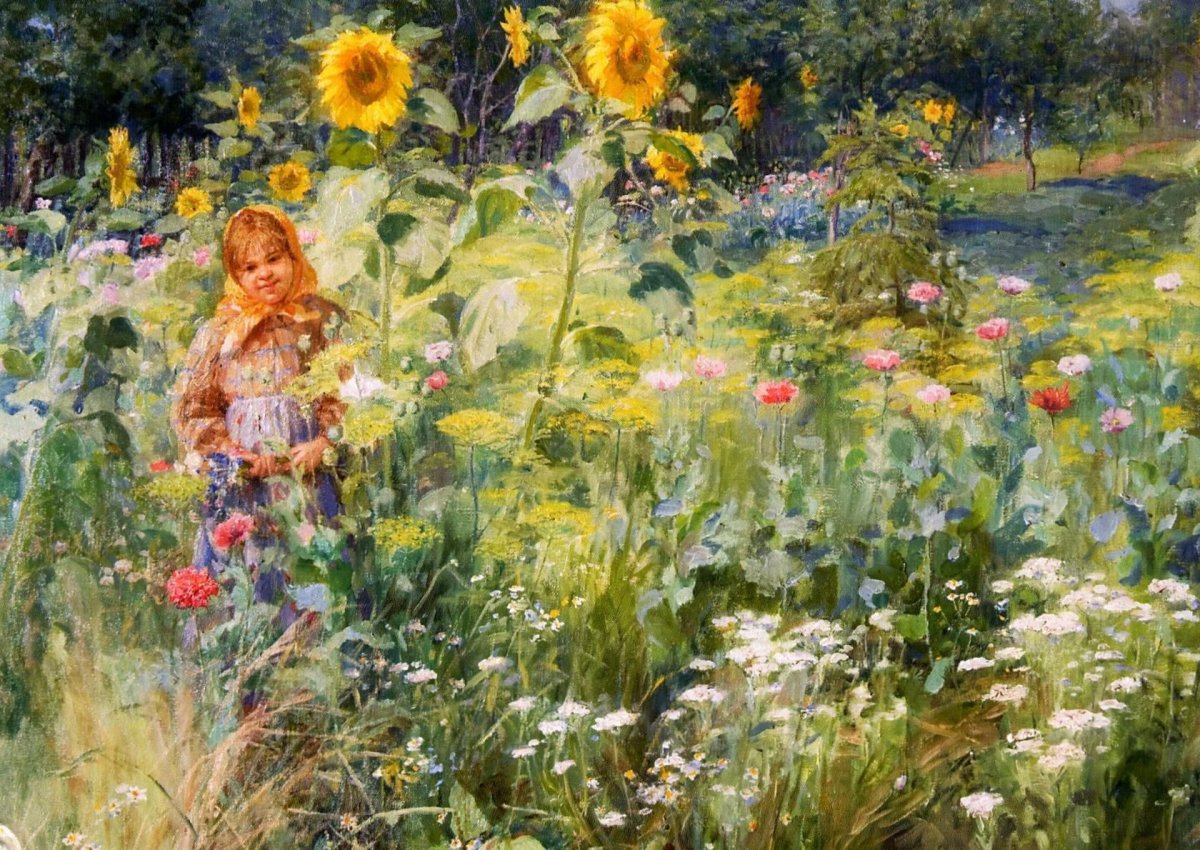 Девочка и Арбуз живопись