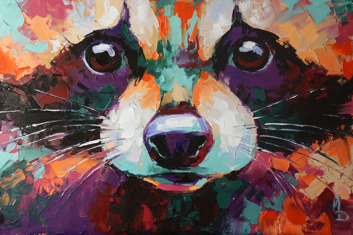 Рисовать кота маслом мастихином