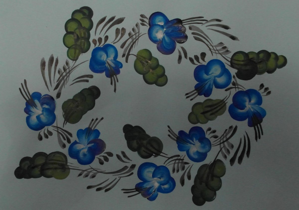 Урало Сибирская роспись Зинаида Голубева