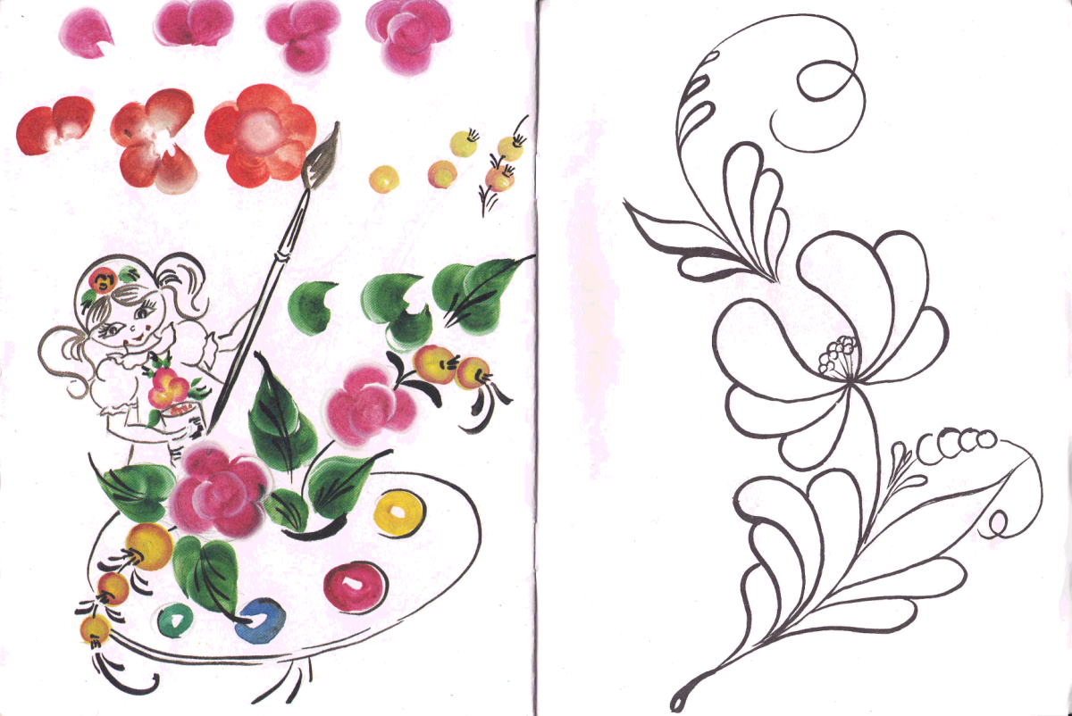 Урало-Сибирская роспись санки