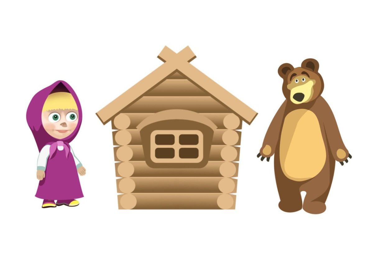 Персонажи сказки Маша и медведь