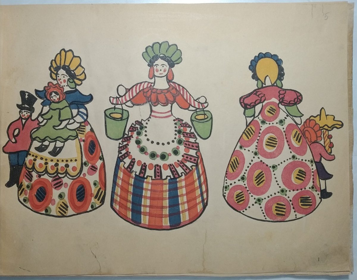 Вятская игрушка иллюстрации Деньшин