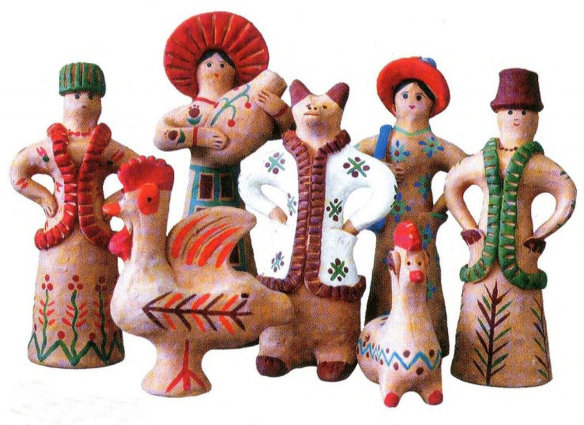 Дымковская игрушка "Барыня"