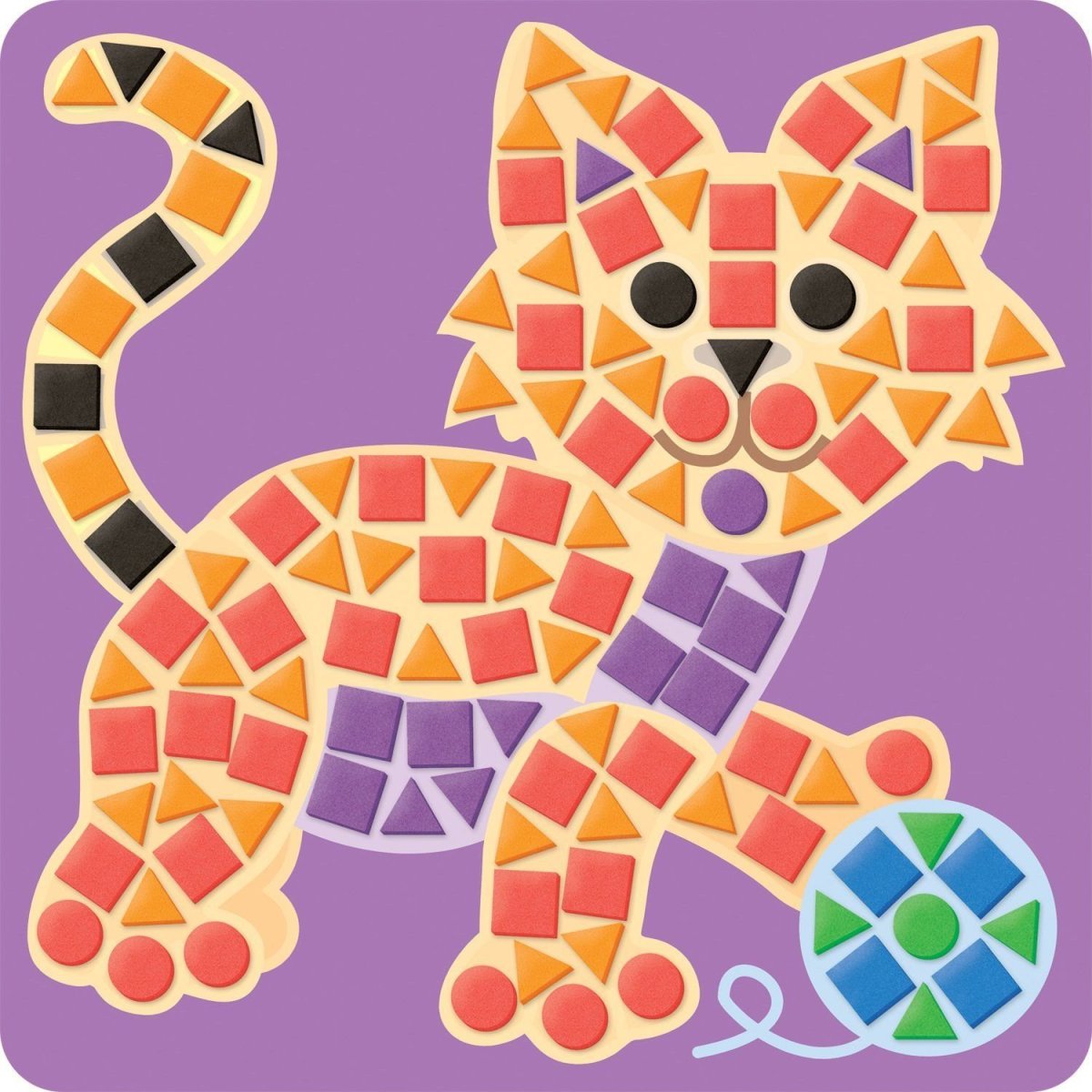 Аппликация из геом фигур для малышей