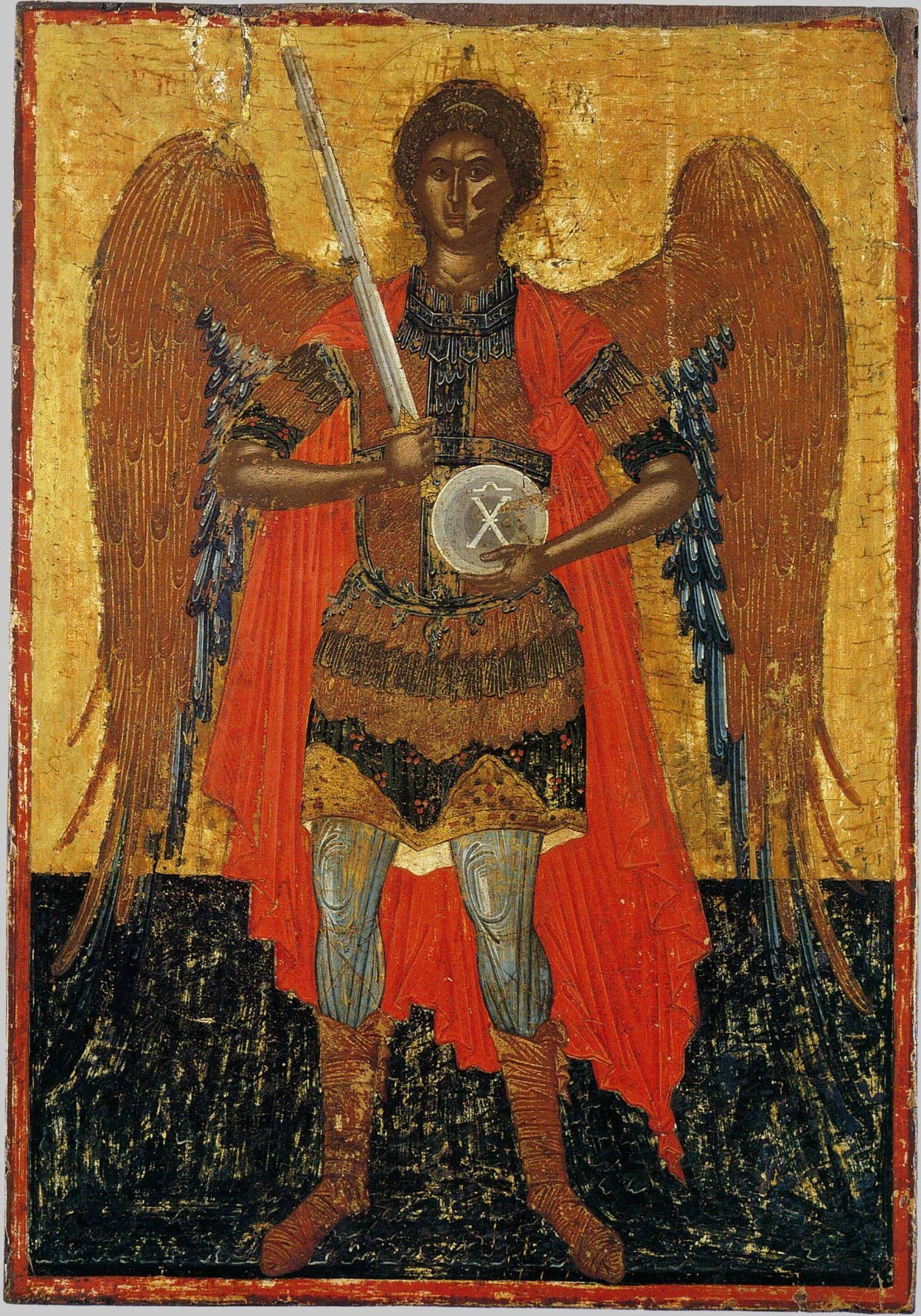 Архангел Михаил прорись иконы