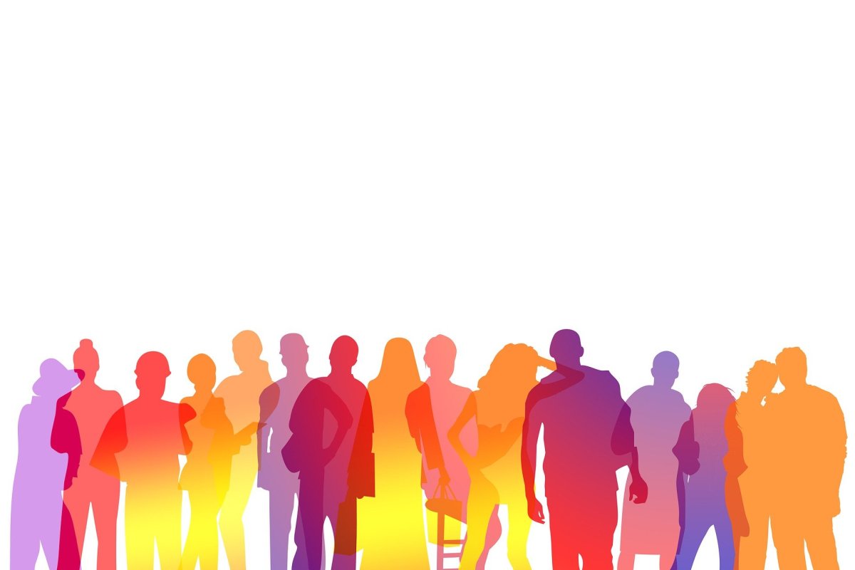 Силуэт группы людей