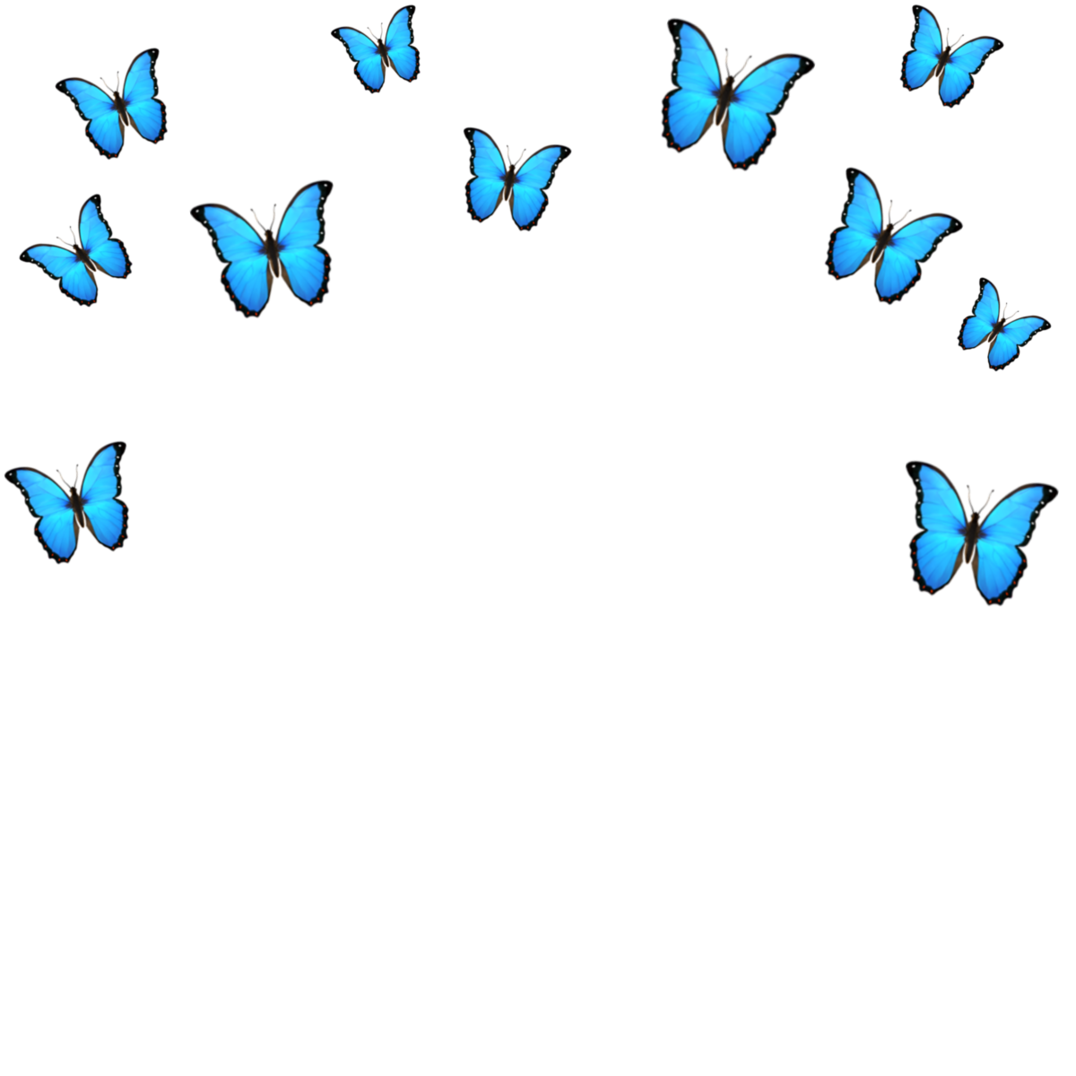 Много бабочек вектор