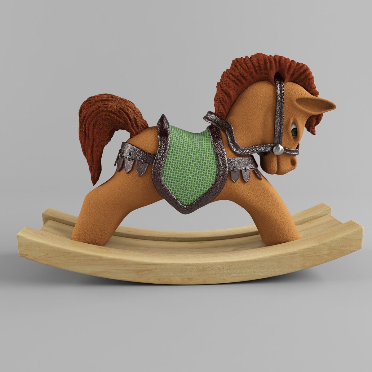 Лошадка качалка раскраска