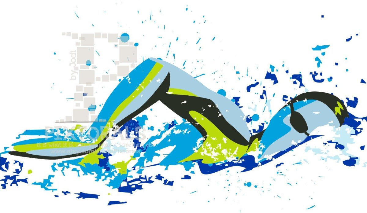 Кроль плавание вектор