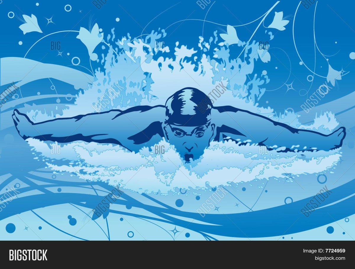 Пловец фон для презентации