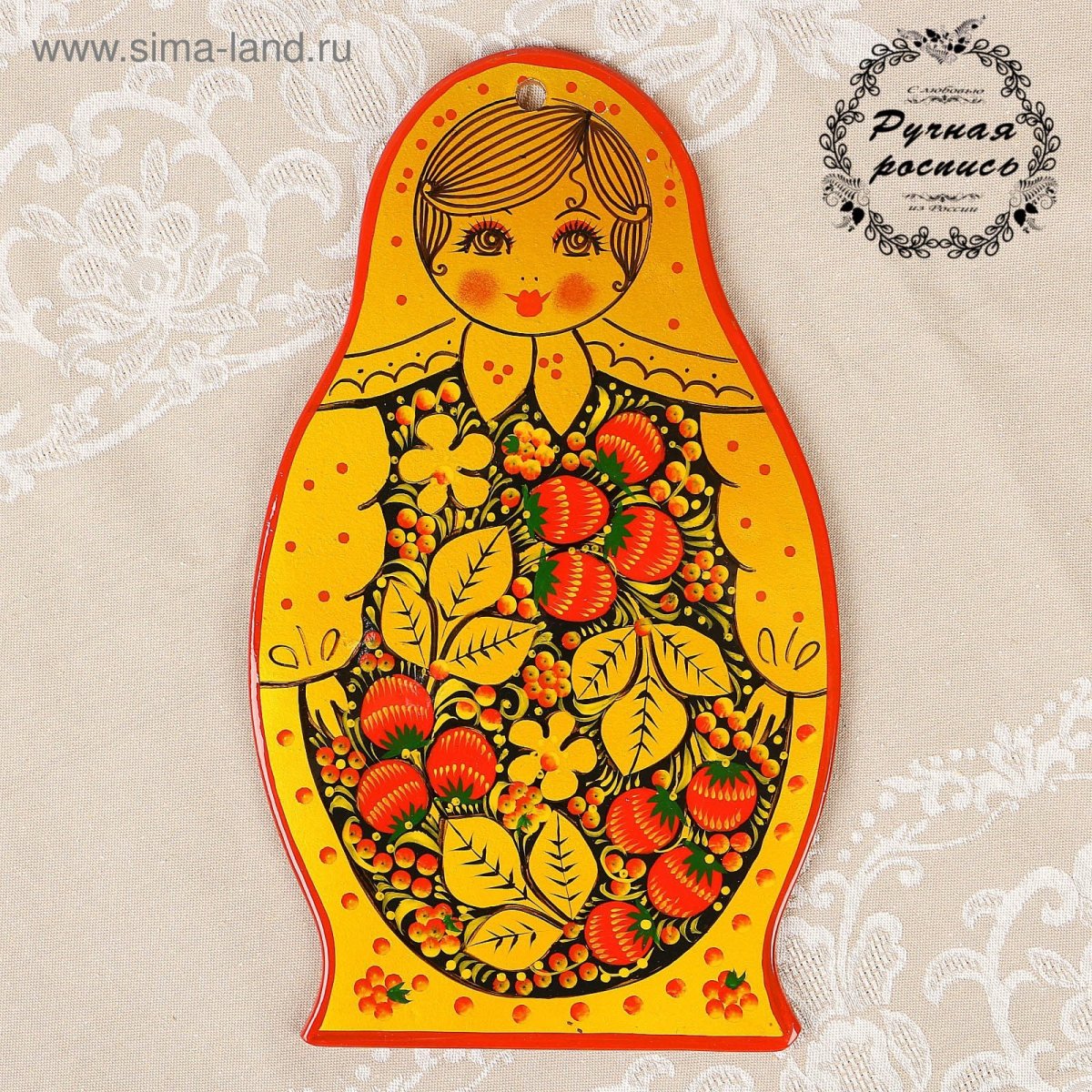 Хохломская роспись доска Матрешка