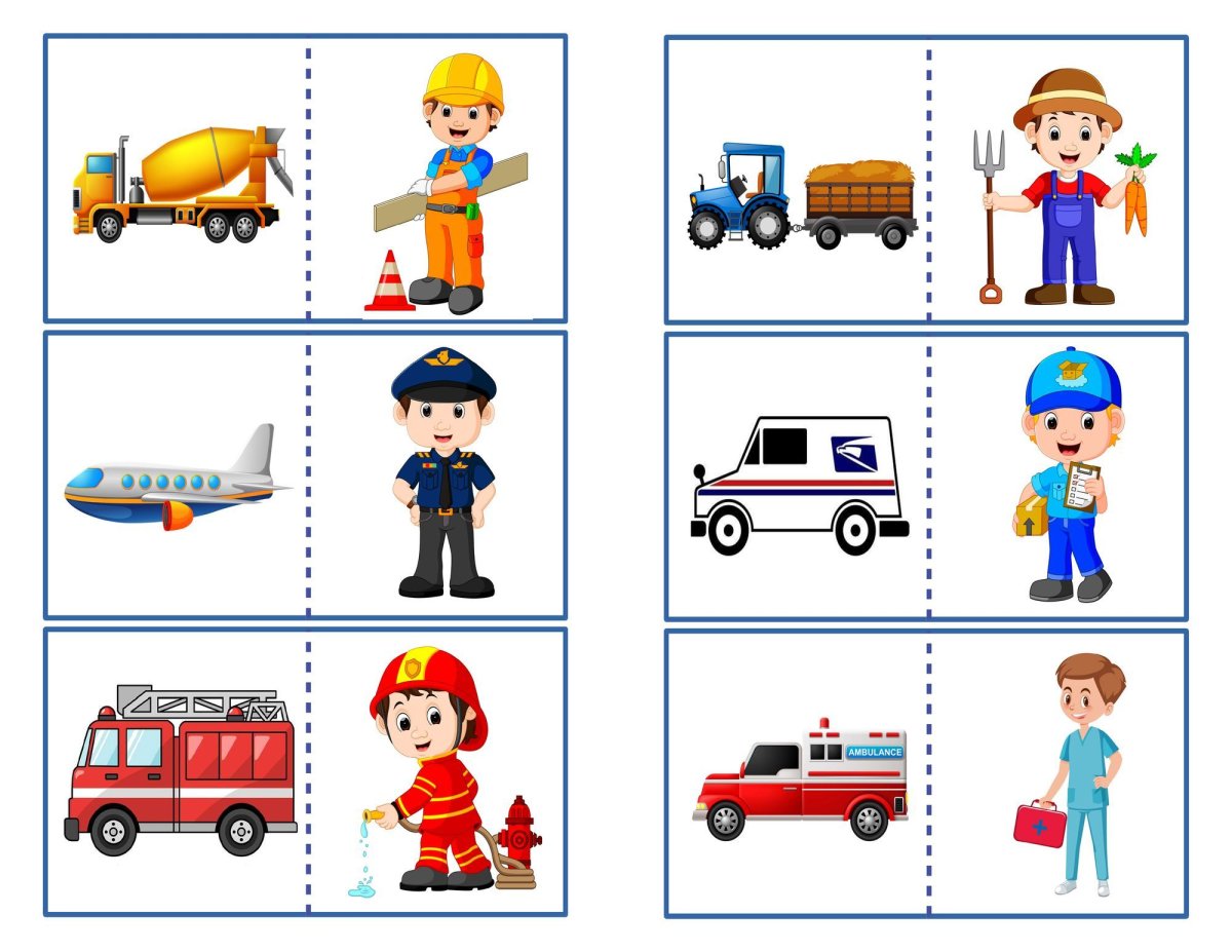 Профессии на транспорте для детей