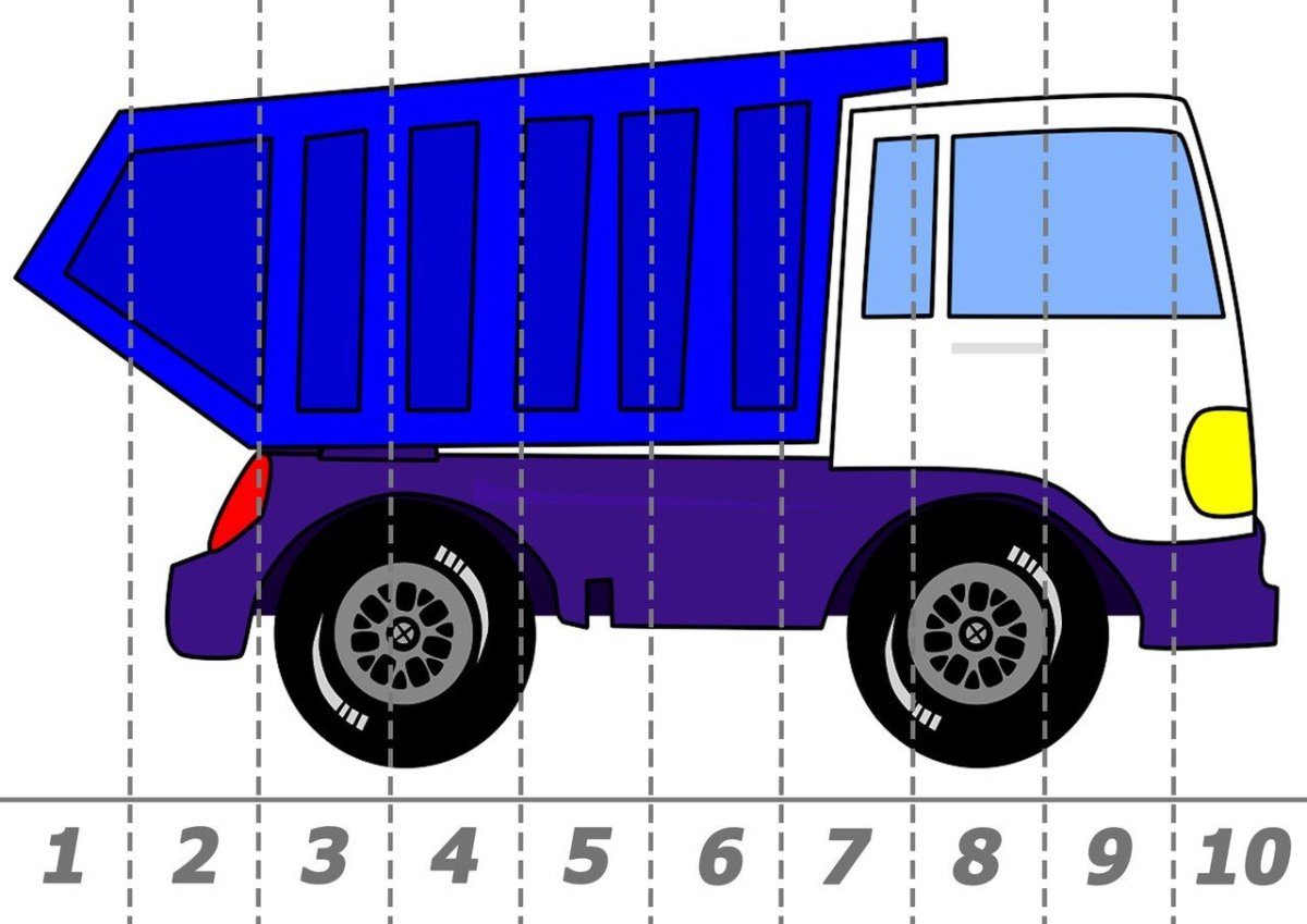 Математические пазлы транспорт