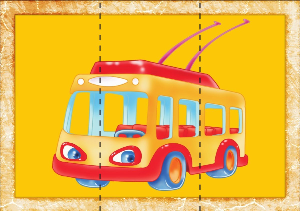 Пазлы транспорт для детей 2-3 лет