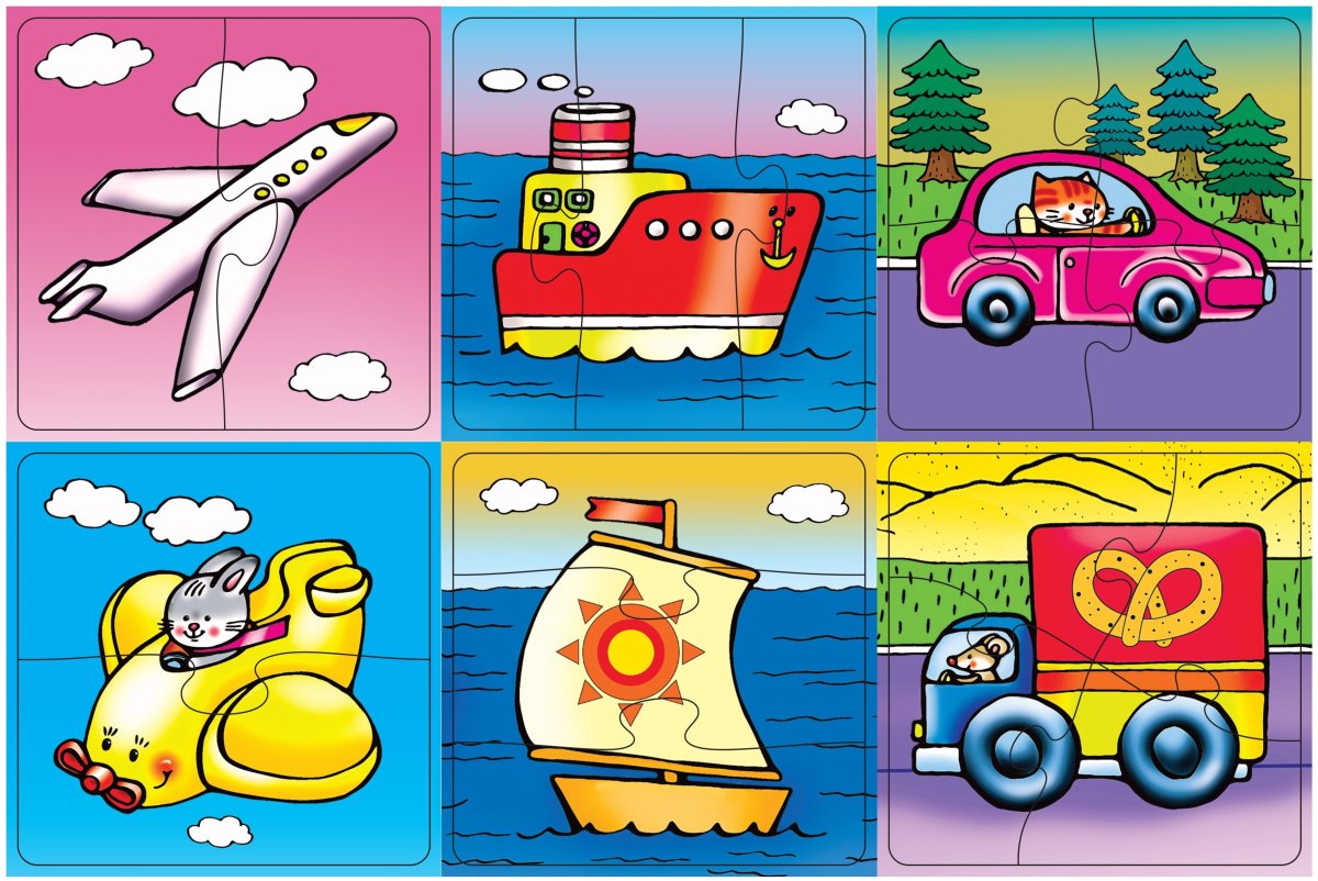 Транспорт пазлы для детей