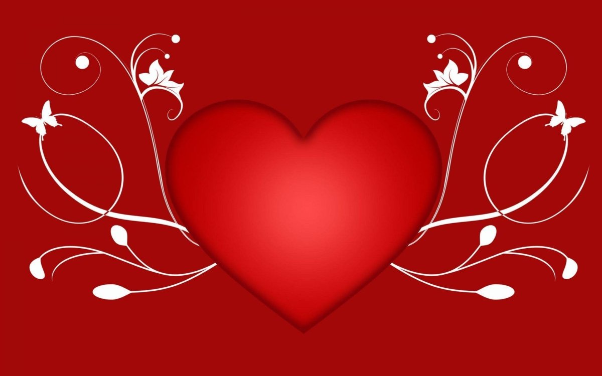 Сердце на Красном фоне
