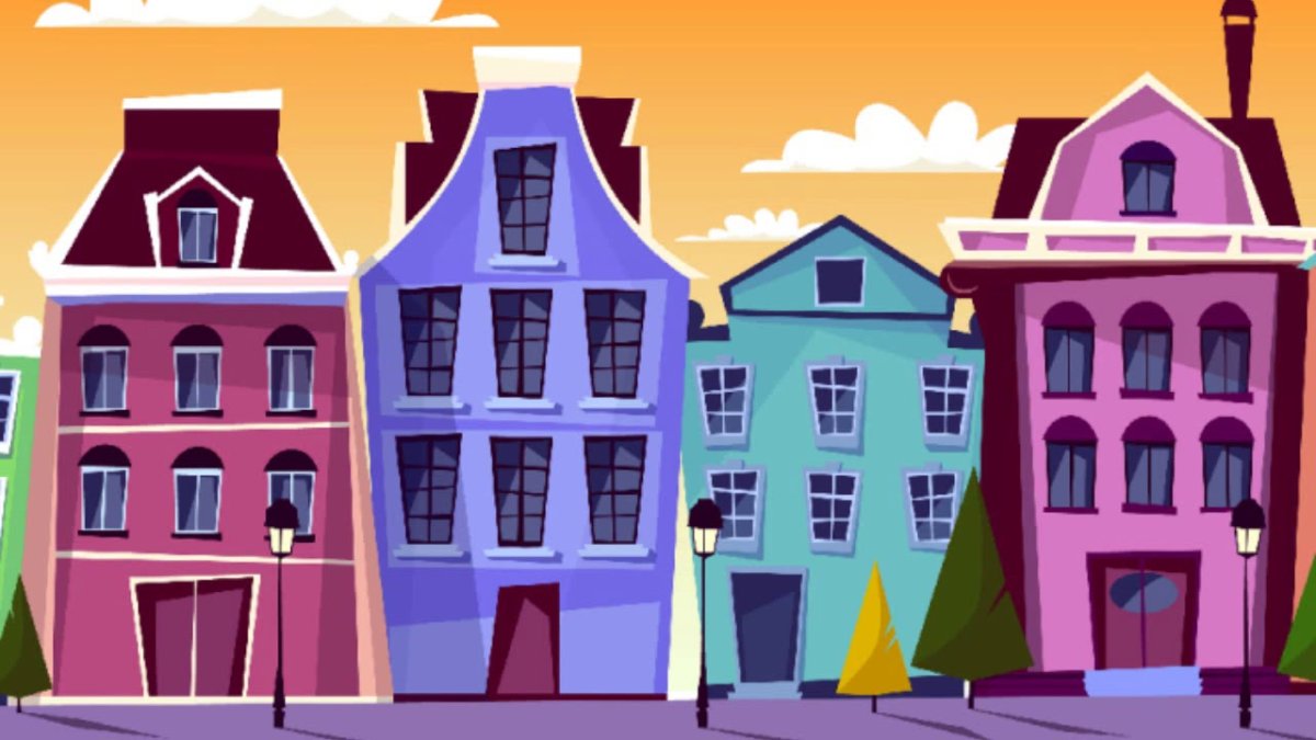 Мультяшные домики Амстердам