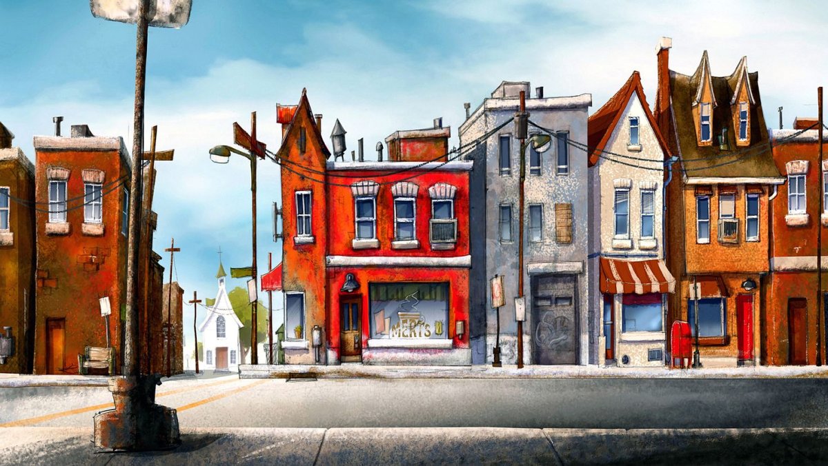 Нарисованный город