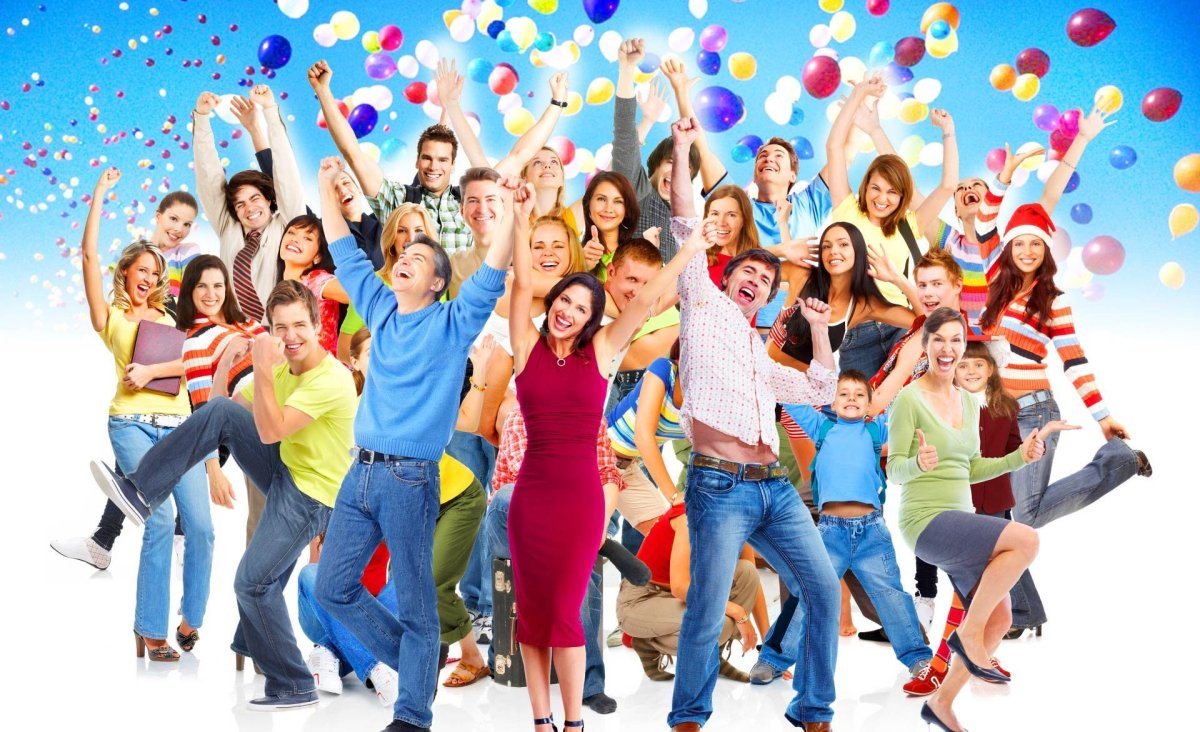Группа счастливых людей
