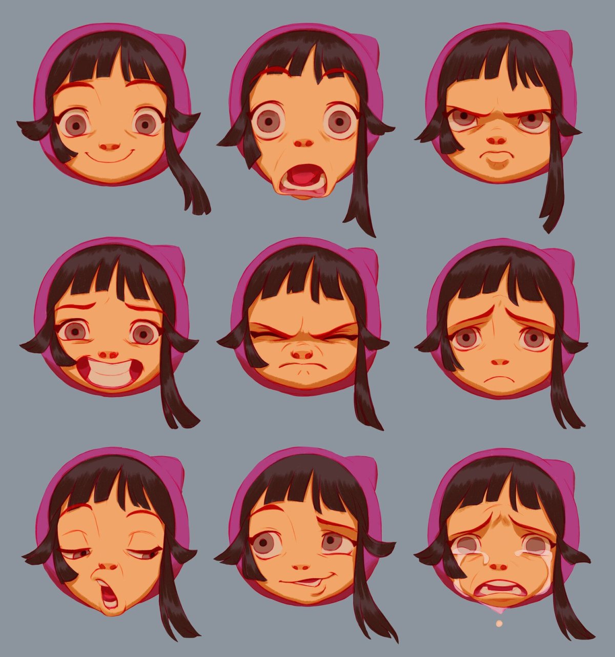 Стилизованные лица эмоции