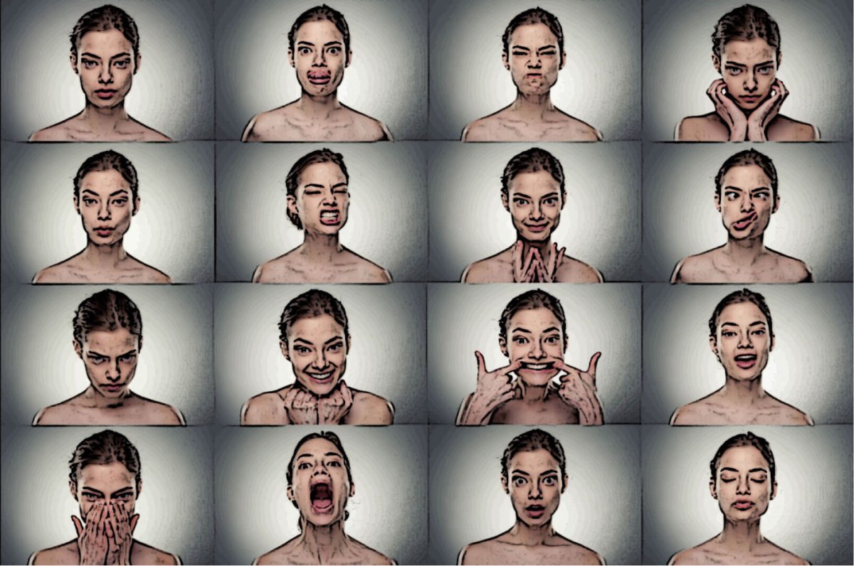 Разные выражения лица